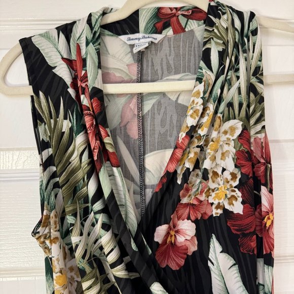 TOMMY BAHAMA  Oceanic Orchid Maxi Dress - Black xxs - Picture 2 of 6